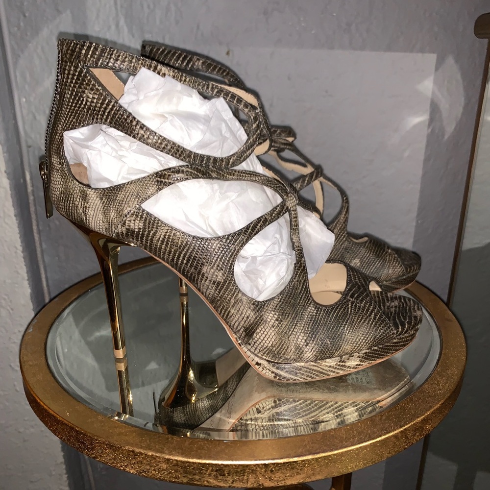 Jimmy Choo lizard Print Heels - 36.5